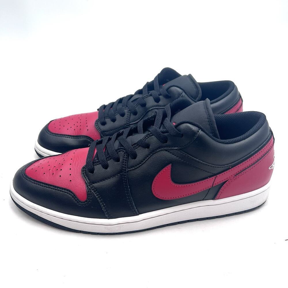 Nike Air Jordan 1 Low Bred Black Red White 553558-067 Mens Size 12 - Picture 4 of 11